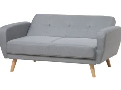 Divano letto 2 posti FLORLI Tessuto Grigio chiaro