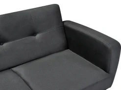 Divano letto 2 posti FLORLI Tessuto Nero