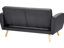 Divano letto 2 posti FLORLI Tessuto Nero