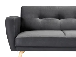 Divano letto 2 posti FLORLI Tessuto Nero