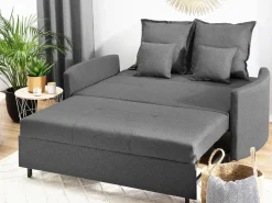 Divano letto 2 posti HOVIN Tessuto Grigio