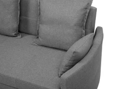 Divano letto 2 posti HOVIN Tessuto Grigio