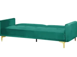Divano letto 3 posti LUCAN Velluto Verde smeraldo