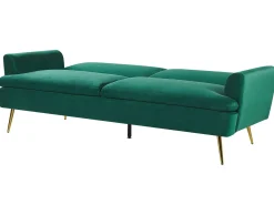 Divano letto 3 posti VETTRE Velluto Verde scuro