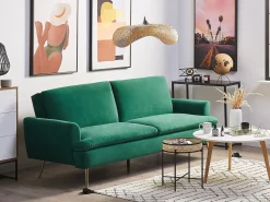 Divano letto 3 posti VETTRE Velluto Verde scuro