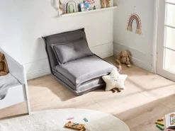 Divano letto singolo DELLEN Tessuto Grigio scuro