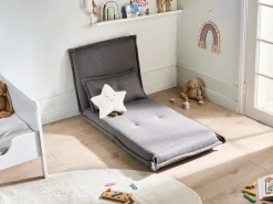 Divano letto singolo DELLEN Tessuto Grigio scuro