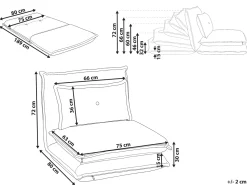 Divano letto singolo DELLEN Tessuto Grigio scuro