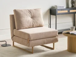 Divano letto singolo JERSLEV Tessuto Marrone chiaro