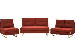 Divano letto singolo JERSLEV Tessuto Rosso