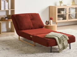 Divano letto singolo JERSLEV Tessuto Rosso