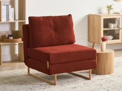 Divano letto singolo JERSLEV Tessuto Rosso