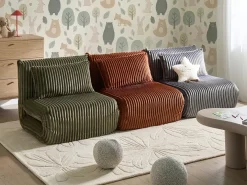 Divano letto singolo LYSEKIL Velluto a coste Grigio