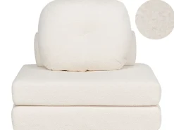 Divano letto singolo OLDEN Bouclé Bianco