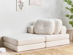 Divano letto singolo OLDEN Bouclé Bianco