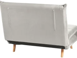 Divano letto singolo SETTEN Velluto Grigio chiaro