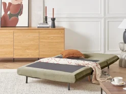 Divano letto singolo SETTEN Velluto Verde oliva
