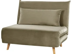 Divano letto singolo SETTEN Velluto Verde oliva