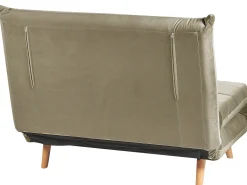 Divano letto singolo SETTEN Velluto Verde oliva