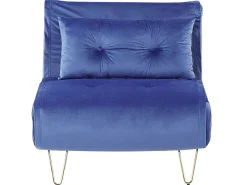 Divano letto singolo VESTFOLD Velluto Blu marino