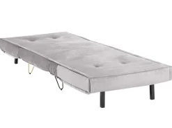 Divano letto singolo VESTFOLD Velluto Grigio