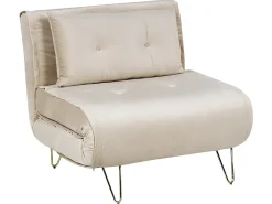 Divano letto singolo VESTFOLD Velluto Beige