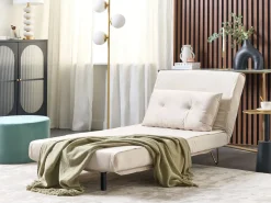 Divano letto singolo VESTFOLD Velluto Beige