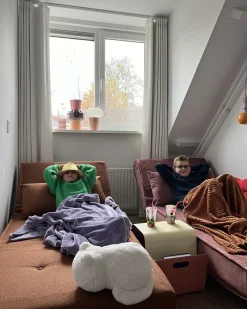 Divano letto singolo VESTFOLD Velluto Rosa