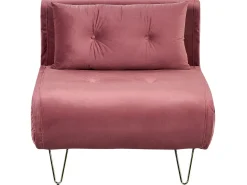 Divano letto singolo VESTFOLD Velluto Rosa