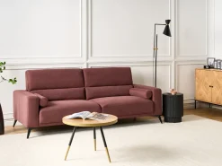 Divano 3 posti ANGE Tessuto Bordeaux