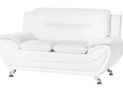 Divano 2 posti LEIRA Pelle sintetica Bianco