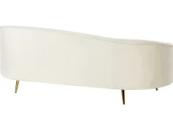 Divano 2 posti SAVAR Velluto Beige chiaro