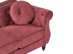 Divano 2 posti SKIEN Velluto Rosso scuro