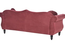 Divano 3 posti SKIEN Velluto Rosso scuro