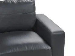 Divano 2 posti SOVIK Pelle sintetica Nero