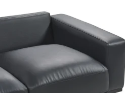 Divano 2 posti SOVIK Pelle sintetica Nero