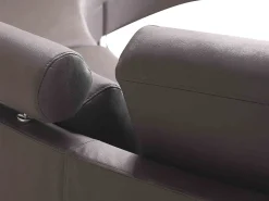 Divano semicircolare 7 posti ROTUNDE Pelle naturale Marrone