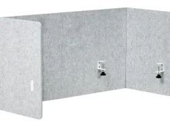 Divisorio da scrivania SOLOA 210 x 61 cm Grigio