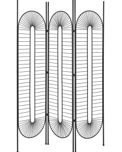 Divisorio per ambienti a 3 pannelli NOALE Nero 135 cm 170 cm