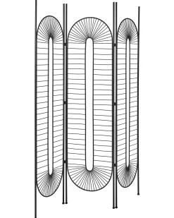 Divisorio per ambienti a 3 pannelli NOALE Nero 135 cm 170 cm