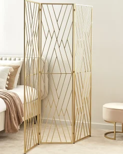 Divisorio per ambienti a 3 pannelli ASOLO Oro 117 cm 170 cm