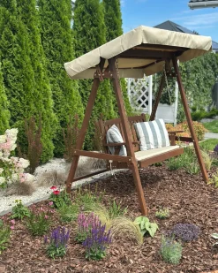 Dondolo da giardino CAVIOLA Legno di abete Marrone scuro