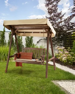 Dondolo da giardino CAVIOLA Legno di abete Marrone scuro