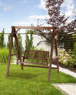 Dondolo da giardino NERITO Legno di abete Marrone scuro