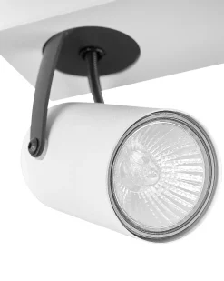 Faretto a 3 luci KLIP Regolabile Metallo Bianco