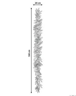 Festone natalizio innevato LED SUNDO 180 cm Bianco