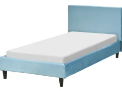 Fodera per struttura letto Velluto FITOU 90 x 200 cm Azzurro