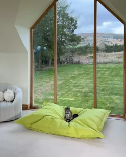 Fodera per Poltrona Sacco FUZZY 180 cm 140 cm Verde lime