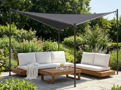Gazebo AVENTINE Metallo 300 cm 300 cm Grigio scuro