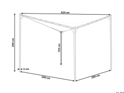 Gazebo AVENTINE Metallo 300 cm 300 cm Grigio scuro